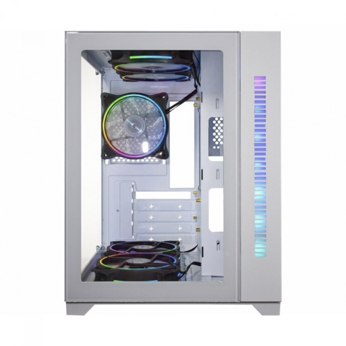 Gabinete Gamer K-MEX Space Z1, White, ARGB, Mini Tower, Vidro Temperado, M-ATX, Sem Fonte, Sem Fan, CG-W2AD