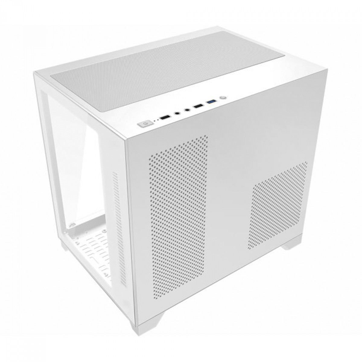 Gabinete Gamer K-MEX Space Z1, White, ARGB, Mini Tower, Vidro Temperado, M-ATX, Sem Fonte, Sem Fan, CG-W2AD
