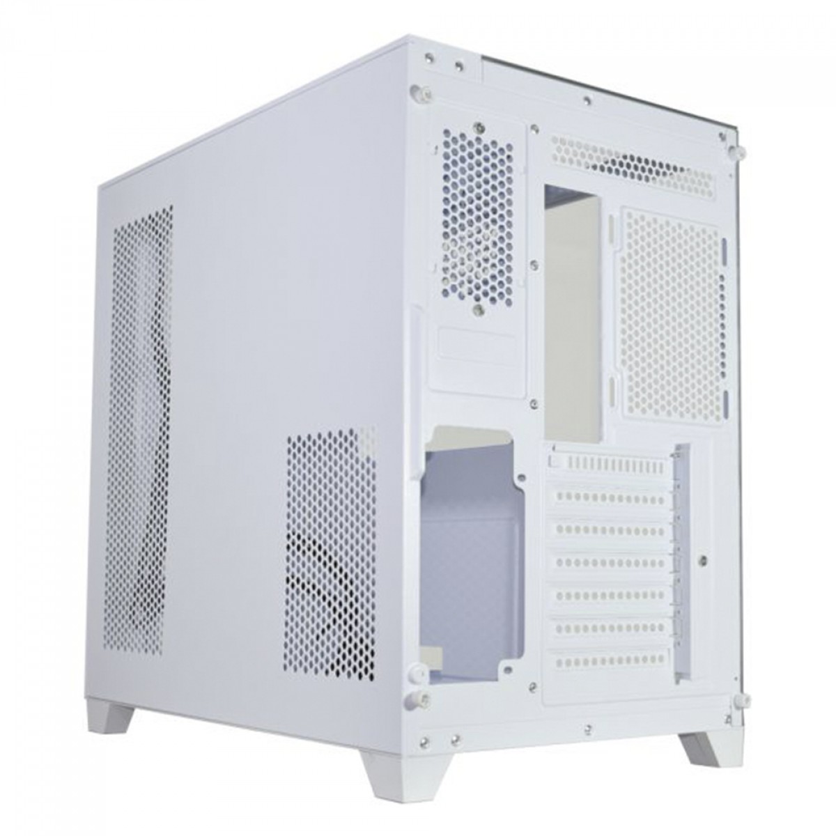 Gabinete Gamer K-MEX Tiger Shark, Aquario, Mid Tower, Vidro Temperado, ATX, White, Sem Fonte, Sem Fan, CGW4J1RH002CB0X