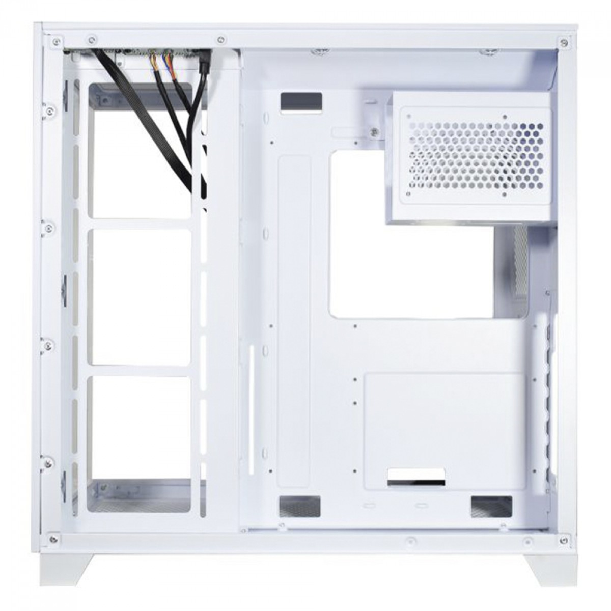 Gabinete Gamer K-MEX Tiger Shark, Aquario, Mid Tower, Vidro Temperado, ATX, White, Sem Fonte, Sem Fan, CGW4J1RH002CB0X