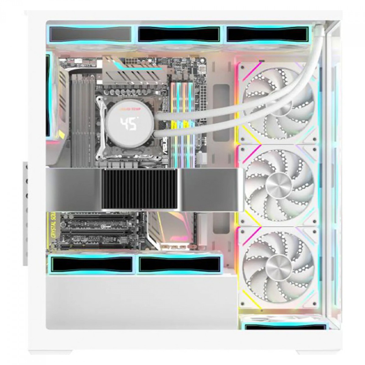 Gabinete Gamer K-MEX Torre Branca CG-W6DY, Mid Tower, Vidro Temperado, ATX, Sem Fonte, Sem Fan, Branco, CGW6DYRH002CB0X