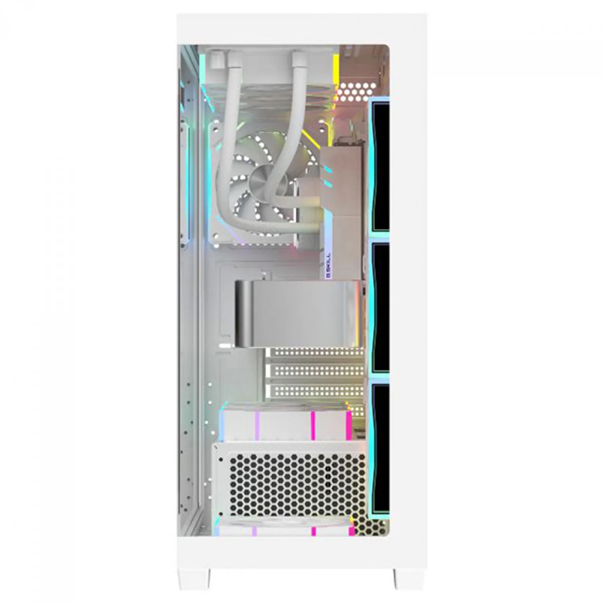 Gabinete Gamer K-MEX Torre Branca CG-W6DY, Mid Tower, Vidro Temperado, ATX, Sem Fonte, Sem Fan, Branco, CGW6DYRH002CB0X