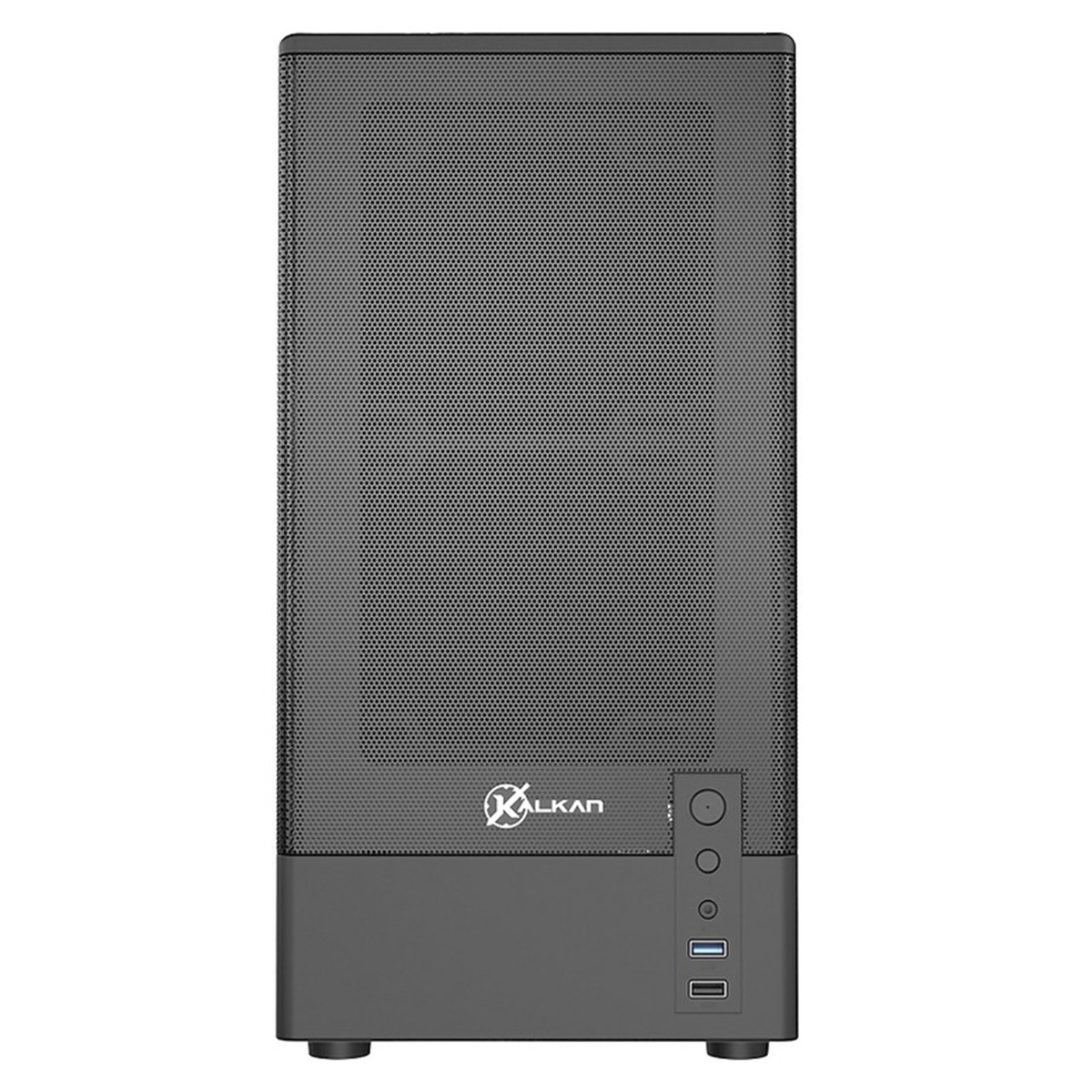 Gabinete Gamer Kalkan Alfern Pro, Mid Tower, Vidro Temperado, M-ATX, Sem Fonte, Sem Fans, Preto, KLK00073