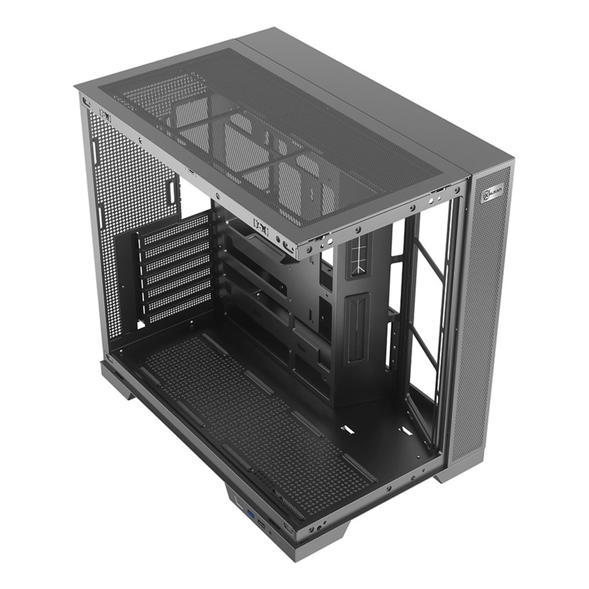 Gabinete Gamer Kalkan Asgard Evo, Mid Tower, Vidro Temperado, ATX, Sem Fonte, Sem Fans, Preto, KLK084