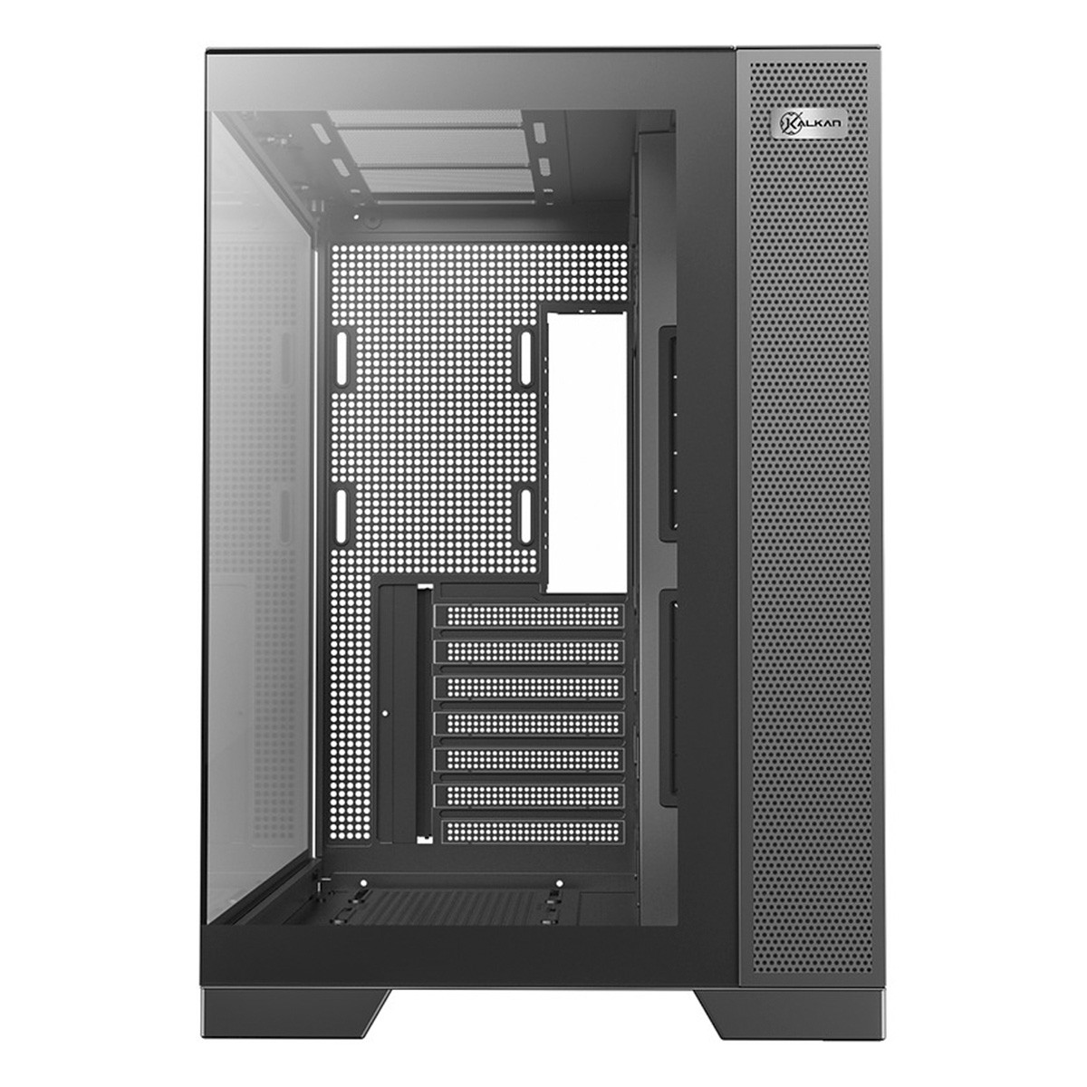 Gabinete Gamer Kalkan Asgard Evo, Mid Tower, Vidro Temperado, ATX, Sem Fonte, Sem Fans, Preto, KLK084