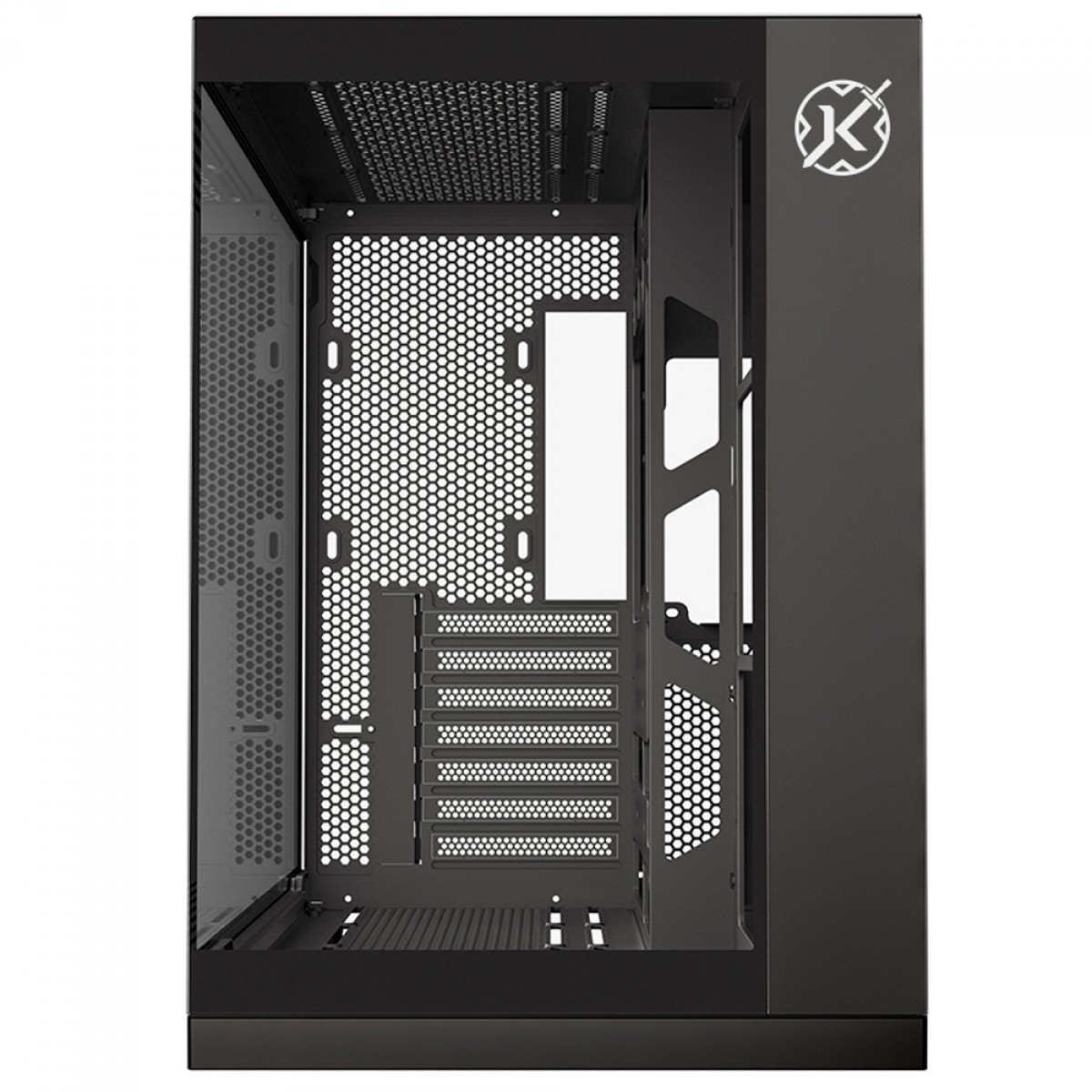 Gabinete Gamer Kalkan Asgard, Mid Tower, Vidro Temperado, ATX, Sem Fonte, Sem Fans, Preto