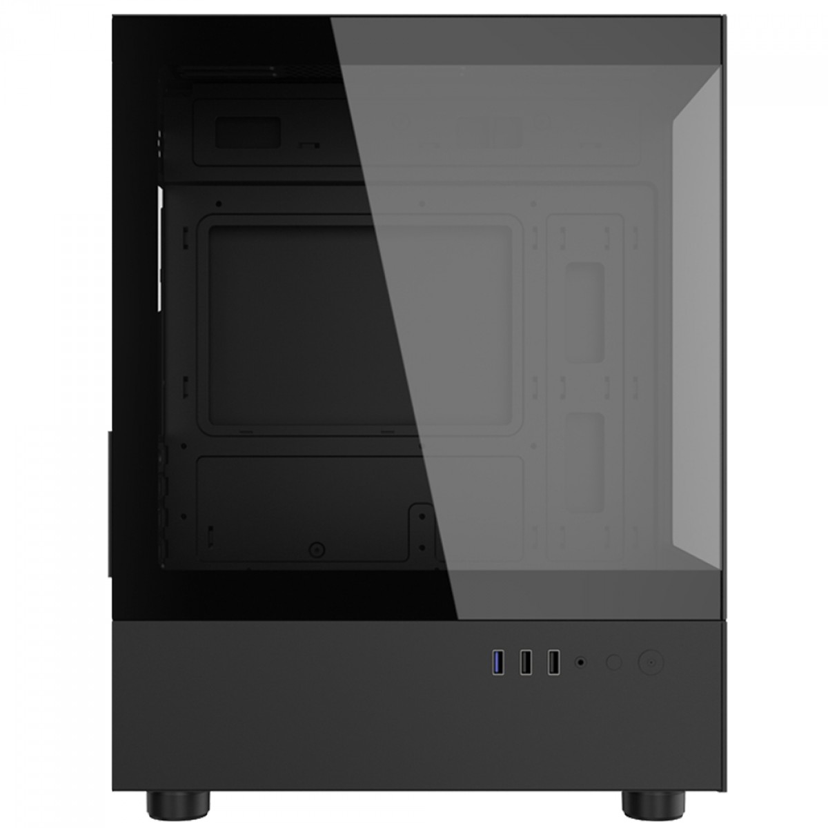 Gabinete Gamer Kalkan Avalon, Mid Tower, Vidro Temperado, mATX, Sem Fonte, Sem Fans, Preto, KLK00036