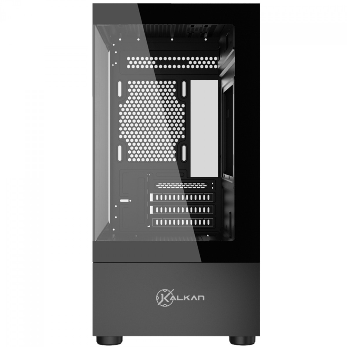 Gabinete Gamer Kalkan Avalon, Mid Tower, Vidro Temperado, mATX, Sem Fonte, Sem Fans, Preto, KLK00036