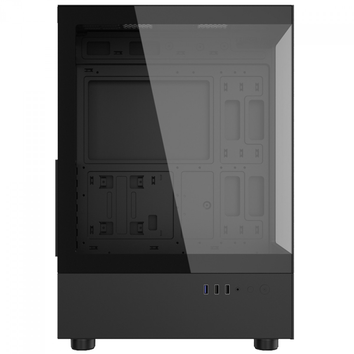 Gabinete Gamer Kalkan Avalon Pro, Mid Tower, Vidro Temperado, ATX, Sem Fonte, Sem Fans, Preto, KLK00037
