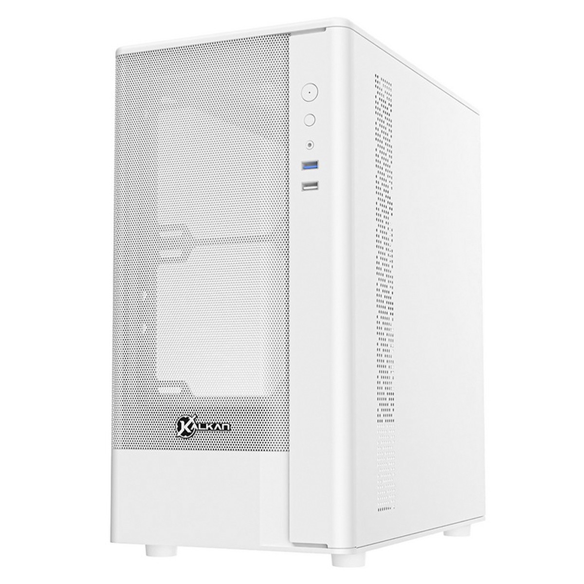 Gabinete Gamer Kalkan Avalon Pro V2, Mid Tower, Vidro Temperado, M-ATX, Sem Fonte, Sem Fans, Branco, KLK00075