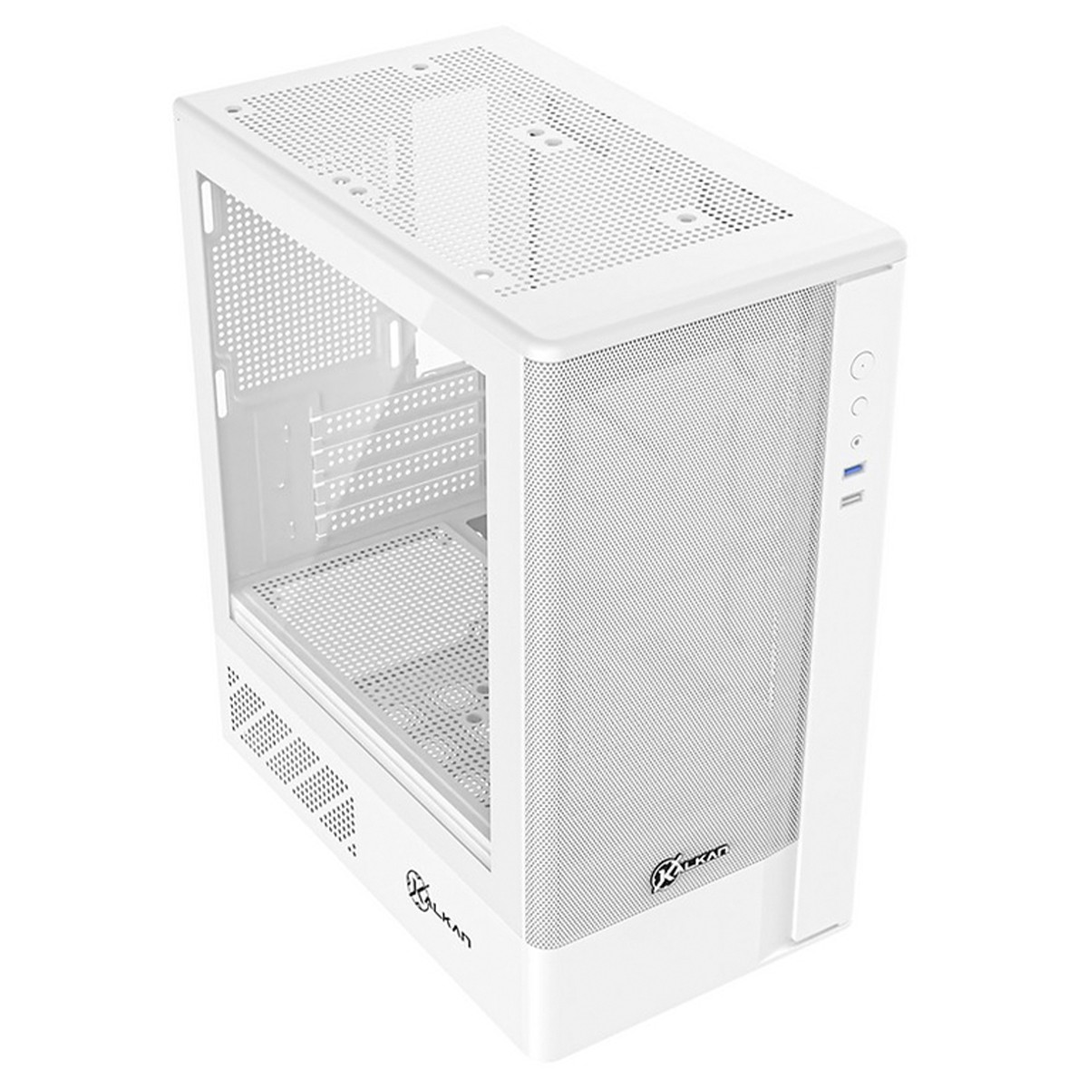 Gabinete Gamer Kalkan Avalon Pro V2, Mid Tower, Vidro Temperado, M-ATX, Sem Fonte, Sem Fans, Branco, KLK00075