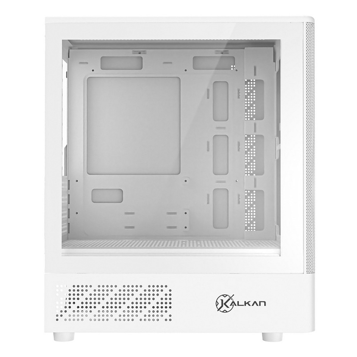 Gabinete Gamer Kalkan Avalon Pro V2, Mid Tower, Vidro Temperado, M-ATX, Sem Fonte, Sem Fans, Branco, KLK00075