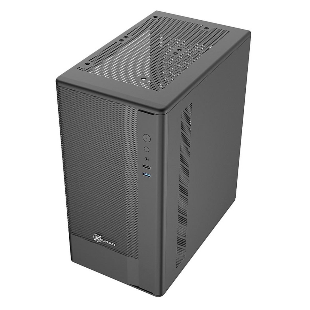 Gabinete Gamer Kalkan Avalon Pro V2, Mid Tower, Vidro Temperado, M-ATX, Sem Fonte, Sem Fans, Preto, KLK00074