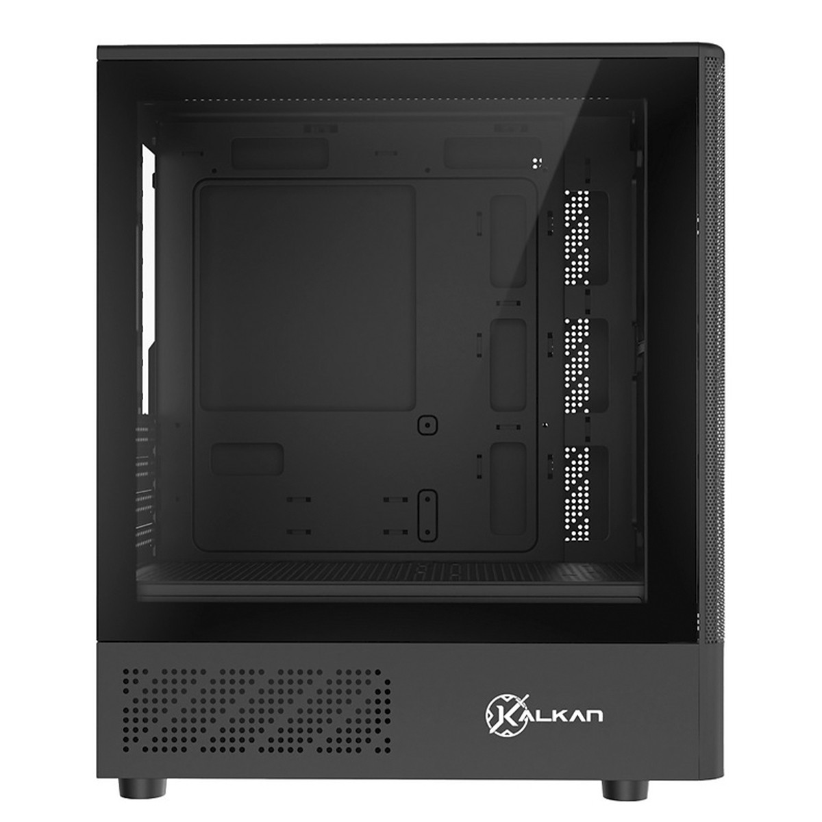 Gabinete Gamer Kalkan Avalon Pro V2, Mid Tower, Vidro Temperado, M-ATX, Sem Fonte, Sem Fans, Preto, KLK00074