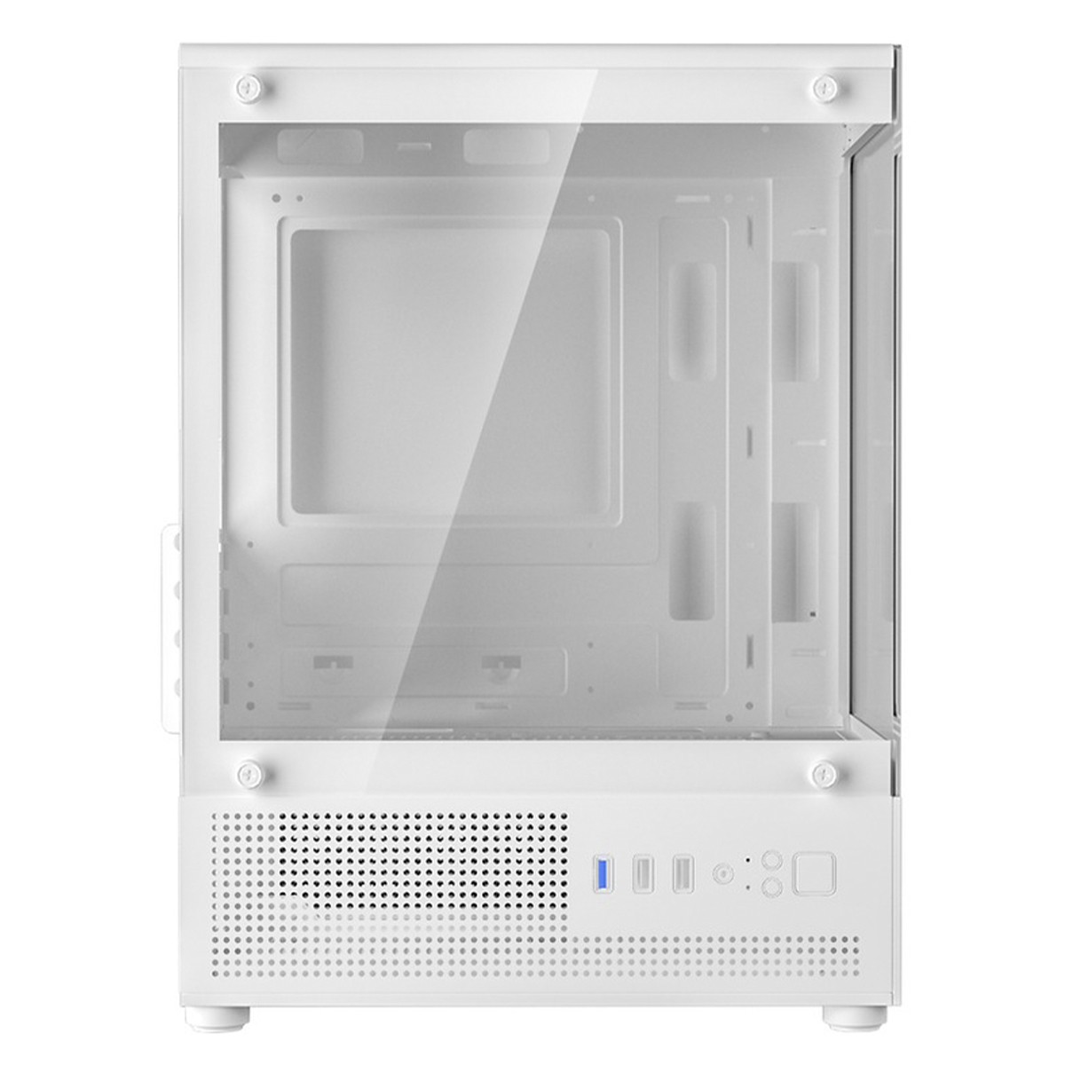 Gabinete Gamer Kalkan Hakon, Mid Tower, Vidro Temperado, M-ATX, Sem Fonte, Sem Fans, Branco, KLK00081