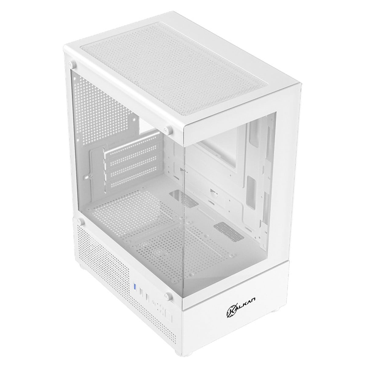 Gabinete Gamer Kalkan Hakon, Mid Tower, Vidro Temperado, M-ATX, Sem Fonte, Sem Fans, Branco, KLK00081