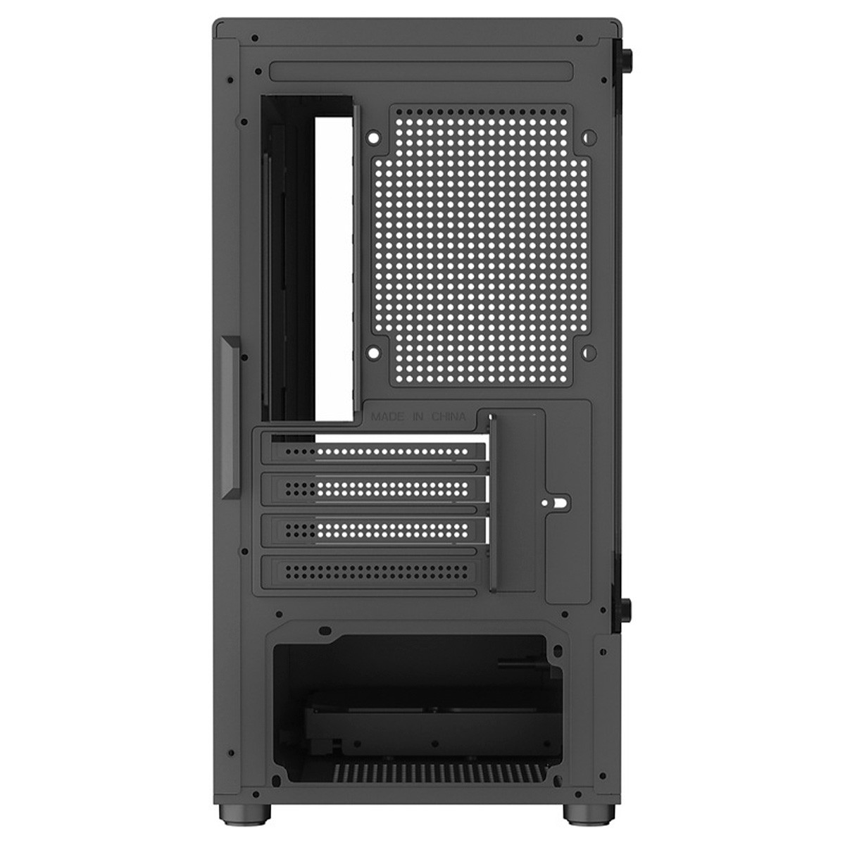Gabinete Gamer Kalkan Hakon, Mid Tower, Vidro Temperado, Micro-ATX, Sem Fonte, Sem Fans, Preto, KLK080