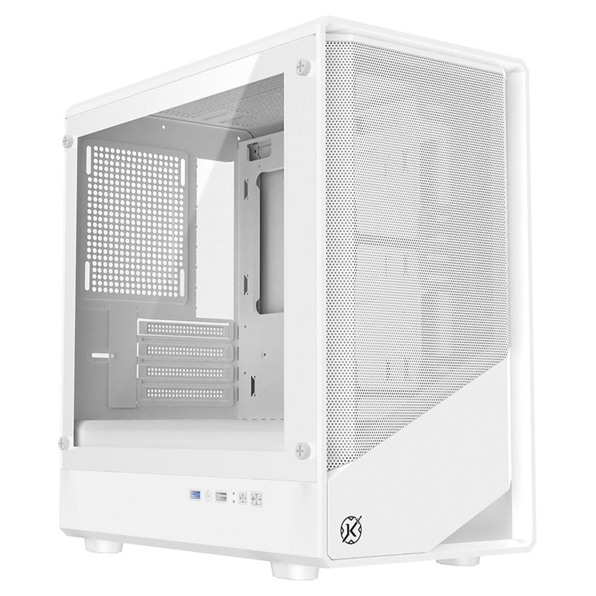Gabinete Gamer Kalkan Joturn Pro, Mid Tower, Vidro Temperado, M-ATX, Sem Fonte, Sem Fans, Branco, KLK00078