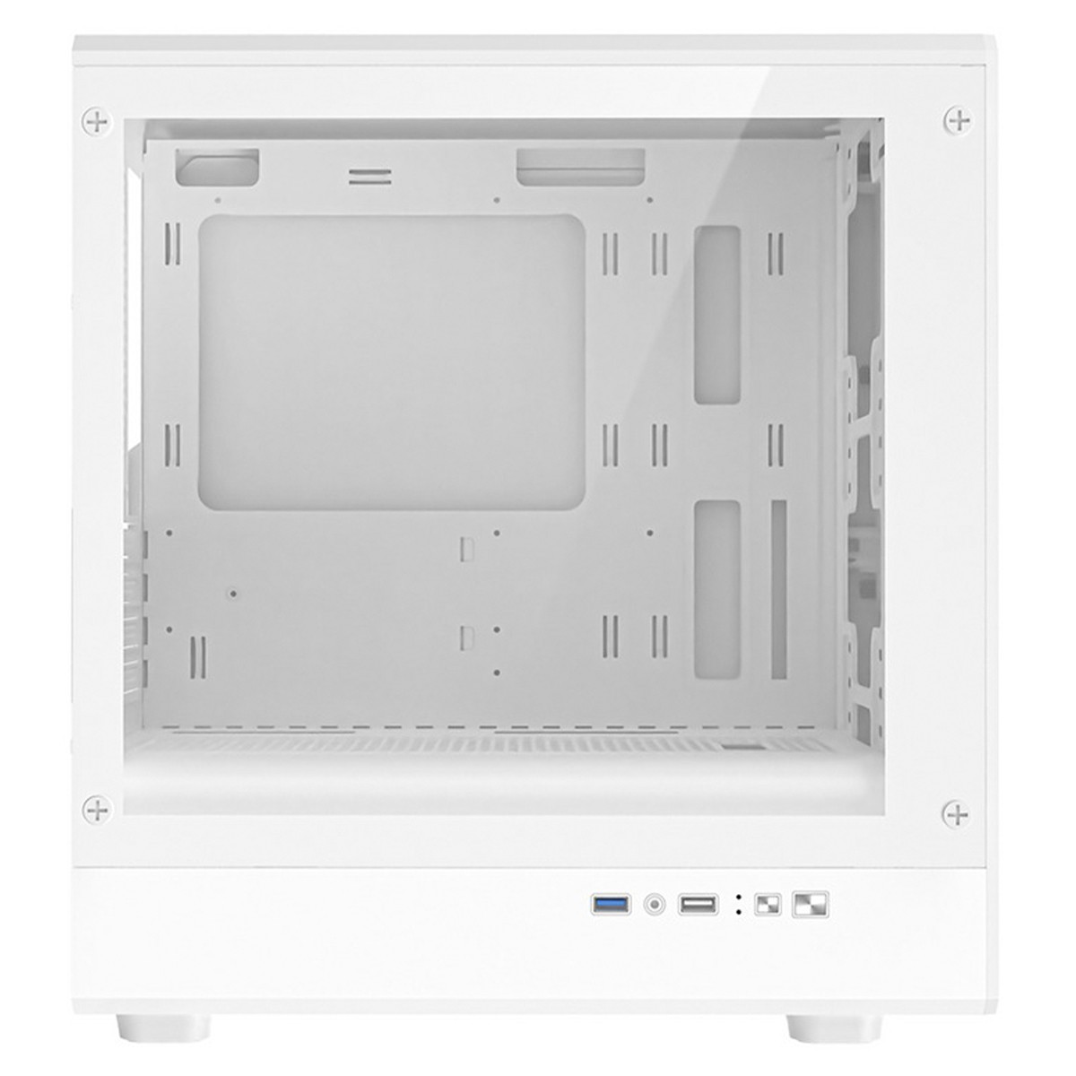 Gabinete Gamer Kalkan Joturn Pro, Mid Tower, Vidro Temperado, M-ATX, Sem Fonte, Sem Fans, Branco, KLK00078