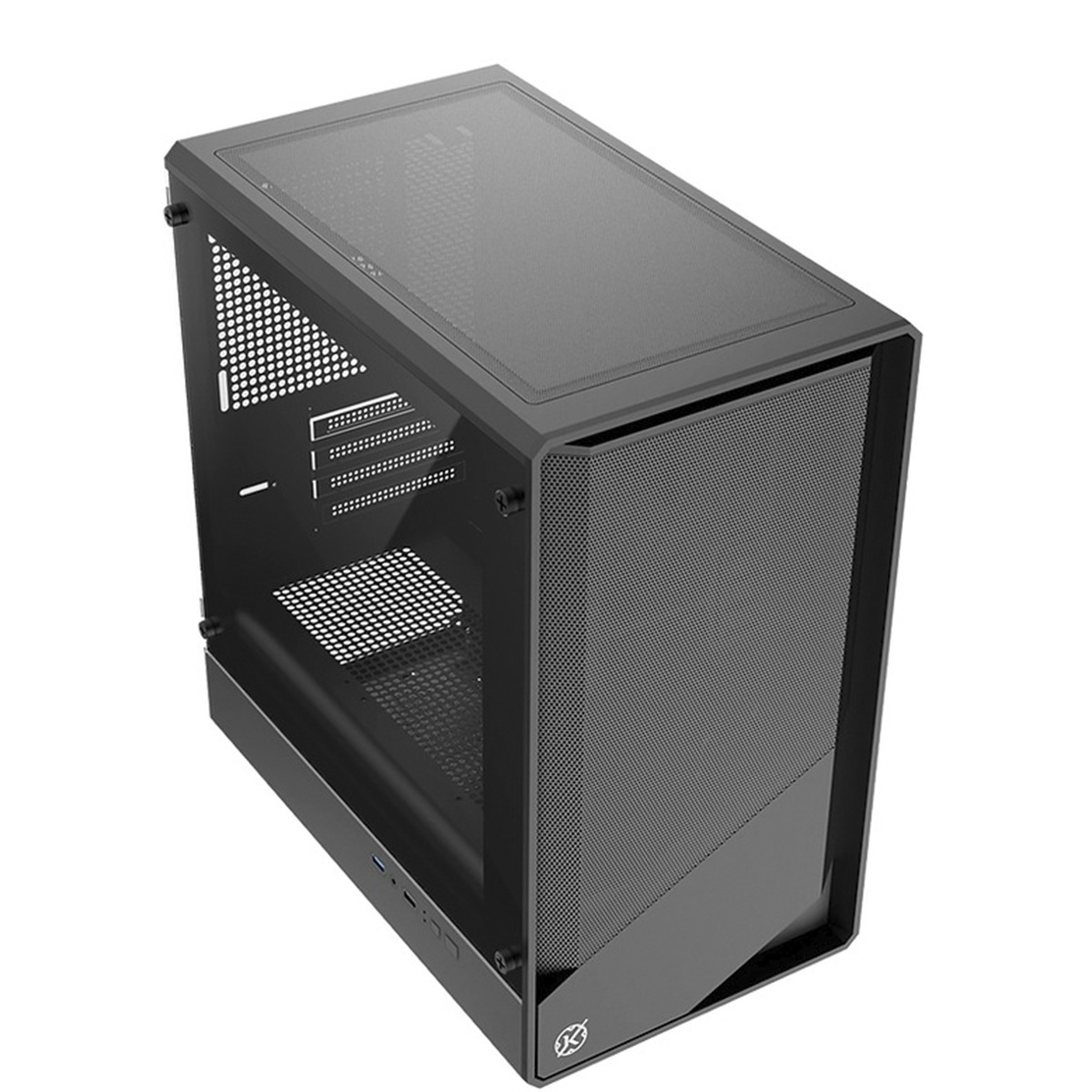 Gabinete Gamer Kalkan Joturn Pro, Mid Tower, Vidro Temperado, M-ATX, Sem Fonte, Sem Fans, Preto, KLK00077