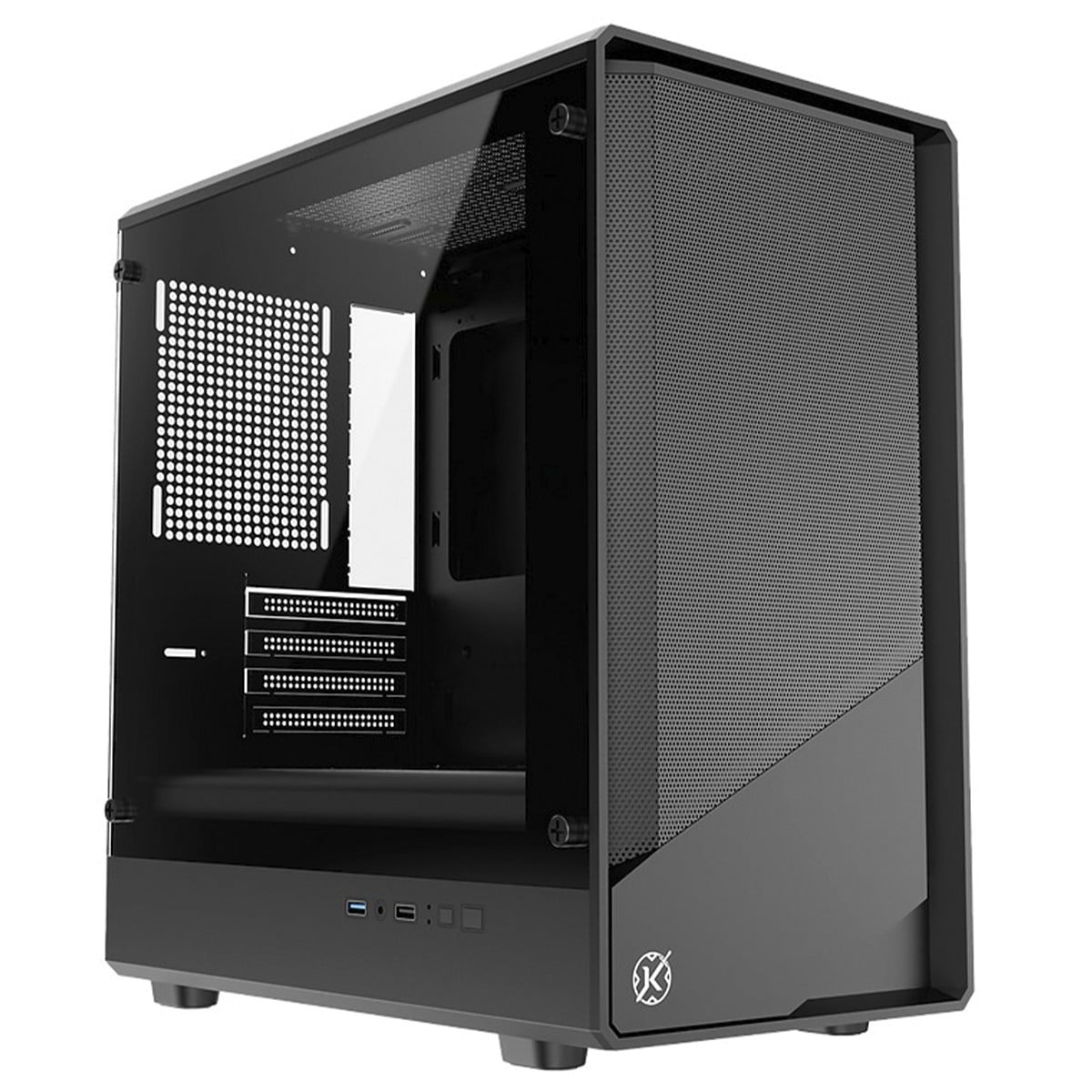 Gabinete Gamer Kalkan Joturn Pro, Mid Tower, Vidro Temperado, M-ATX, Sem Fonte, Sem Fans, Preto, KLK00077