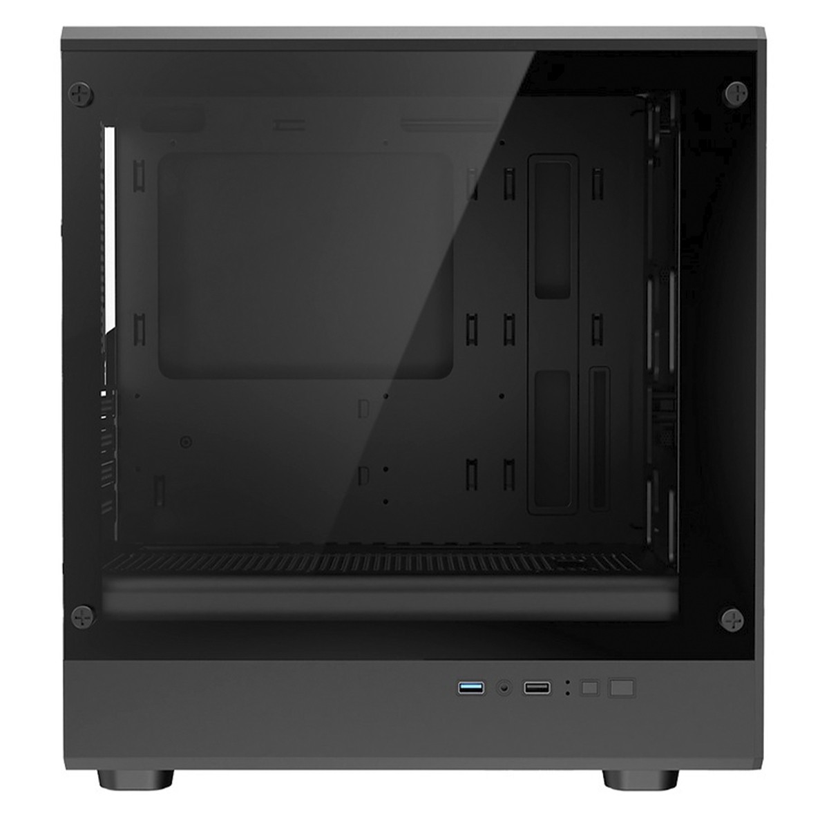 Gabinete Gamer Kalkan Joturn Pro, Mid Tower, Vidro Temperado, M-ATX, Sem Fonte, Sem Fans, Preto, KLK00077