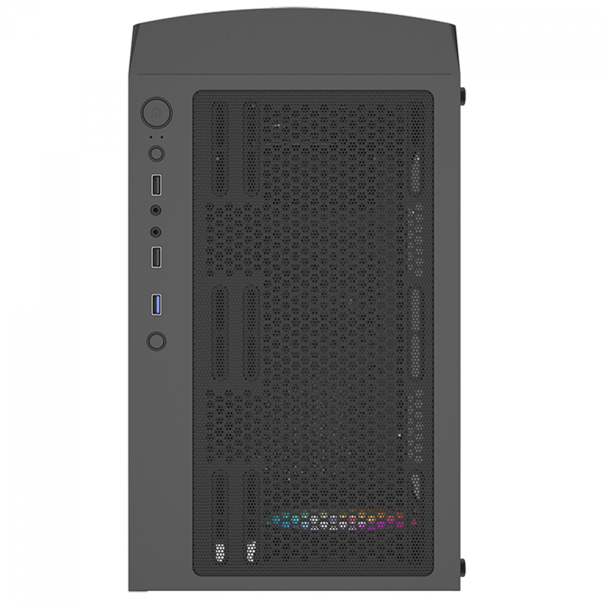 Gabinete Gamer Kalkan Joturn, RGB, Mid Tower, Vidro Temperado, ATX, Sem Fonte, Com 4 Fans, Preto, KLK00038