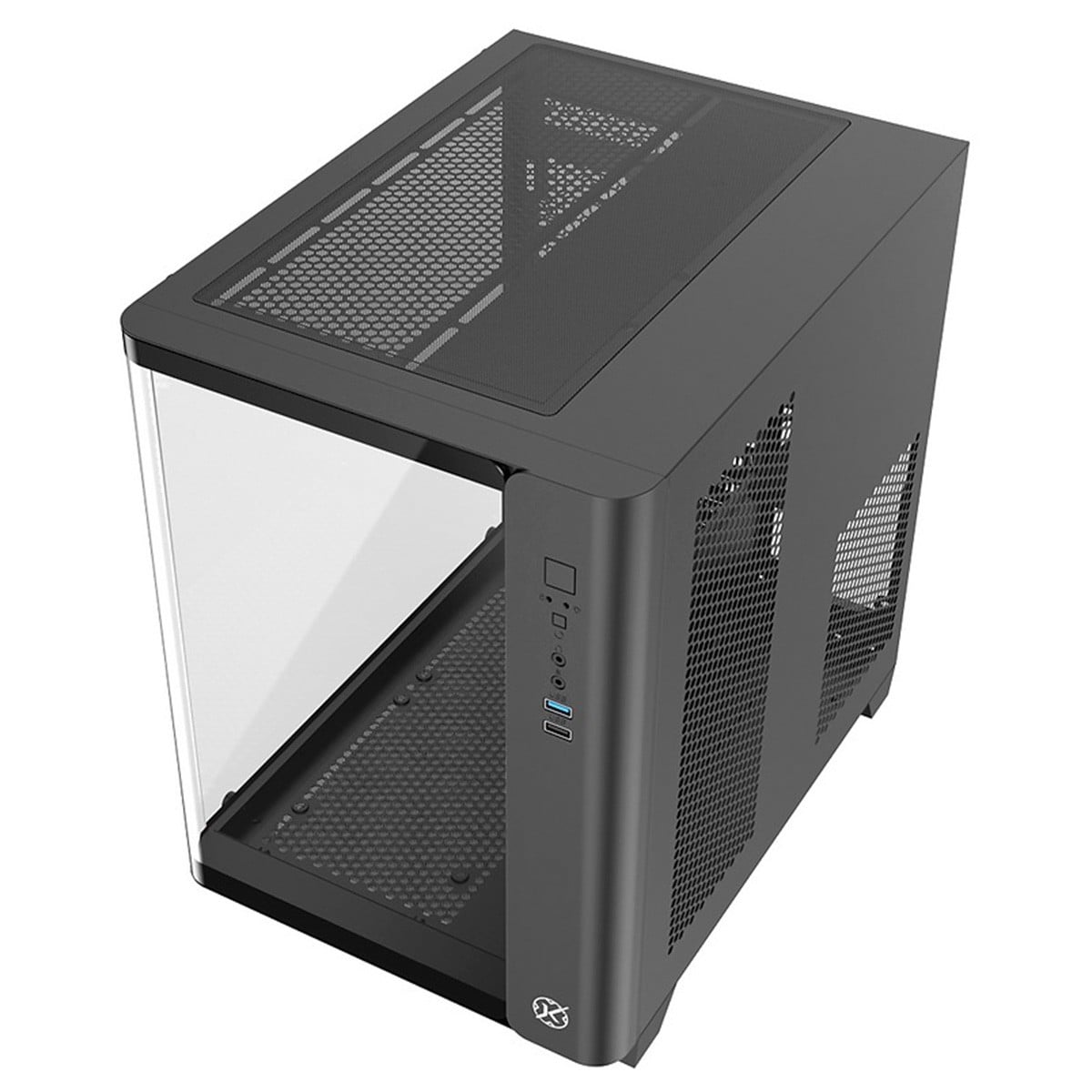 Gabinete Gamer Kalkan Midgard Curve, Mid Tower, Vidro Temperado, Micro ATX, Sem Fonte, Sem Fans, Preto, KLK072