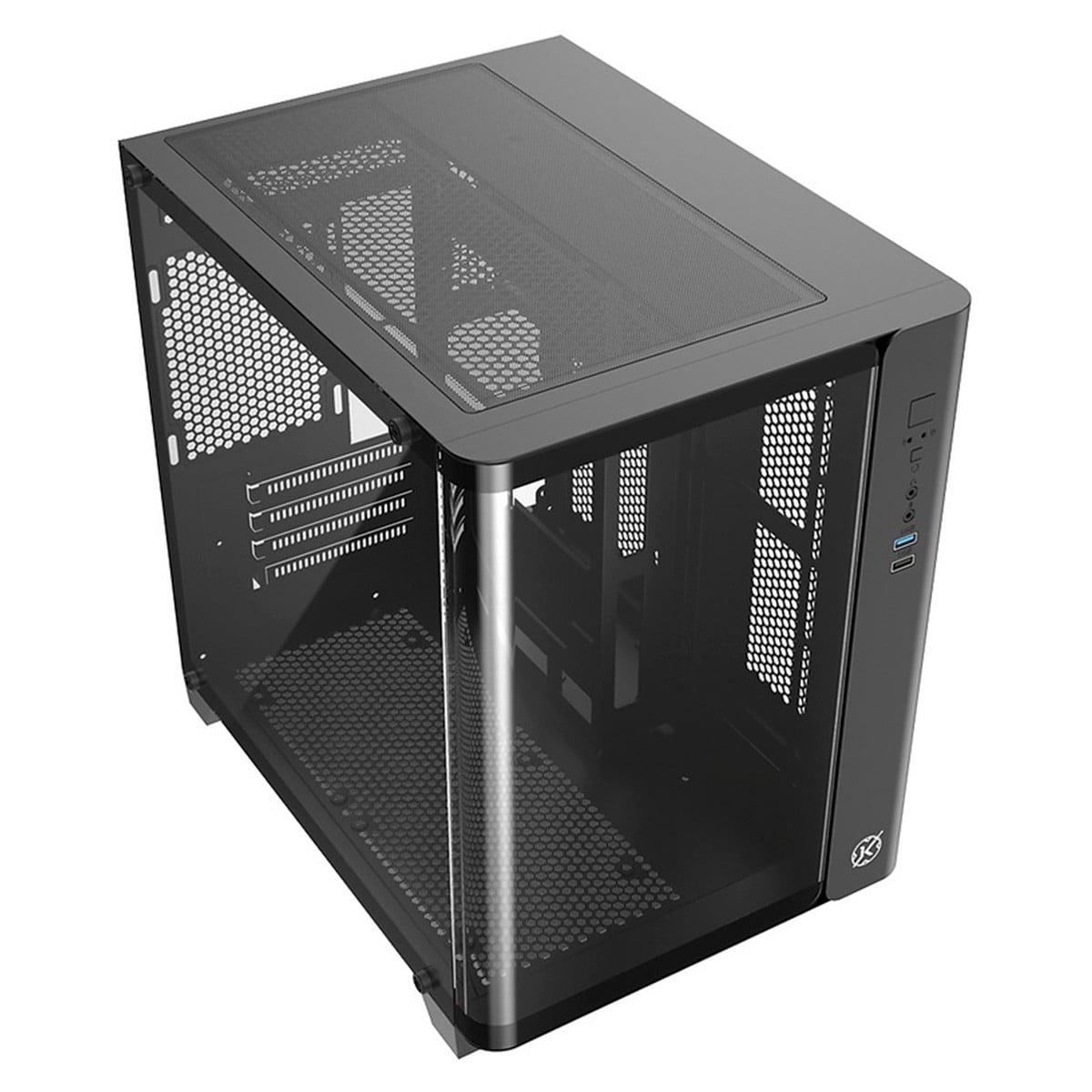 Gabinete Gamer Kalkan Midgard Curve, Mid Tower, Vidro Temperado, Micro ATX, Sem Fonte, Sem Fans, Preto, KLK072