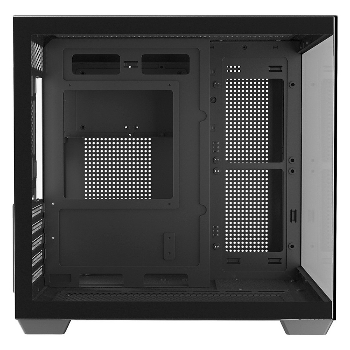 Gabinete Gamer Kalkan Midgard Digital, Mid Tower, Vidro Temperado, Micro ATX, Display LCD, Sem Fonte, Sem Fans, Preto, KLK085