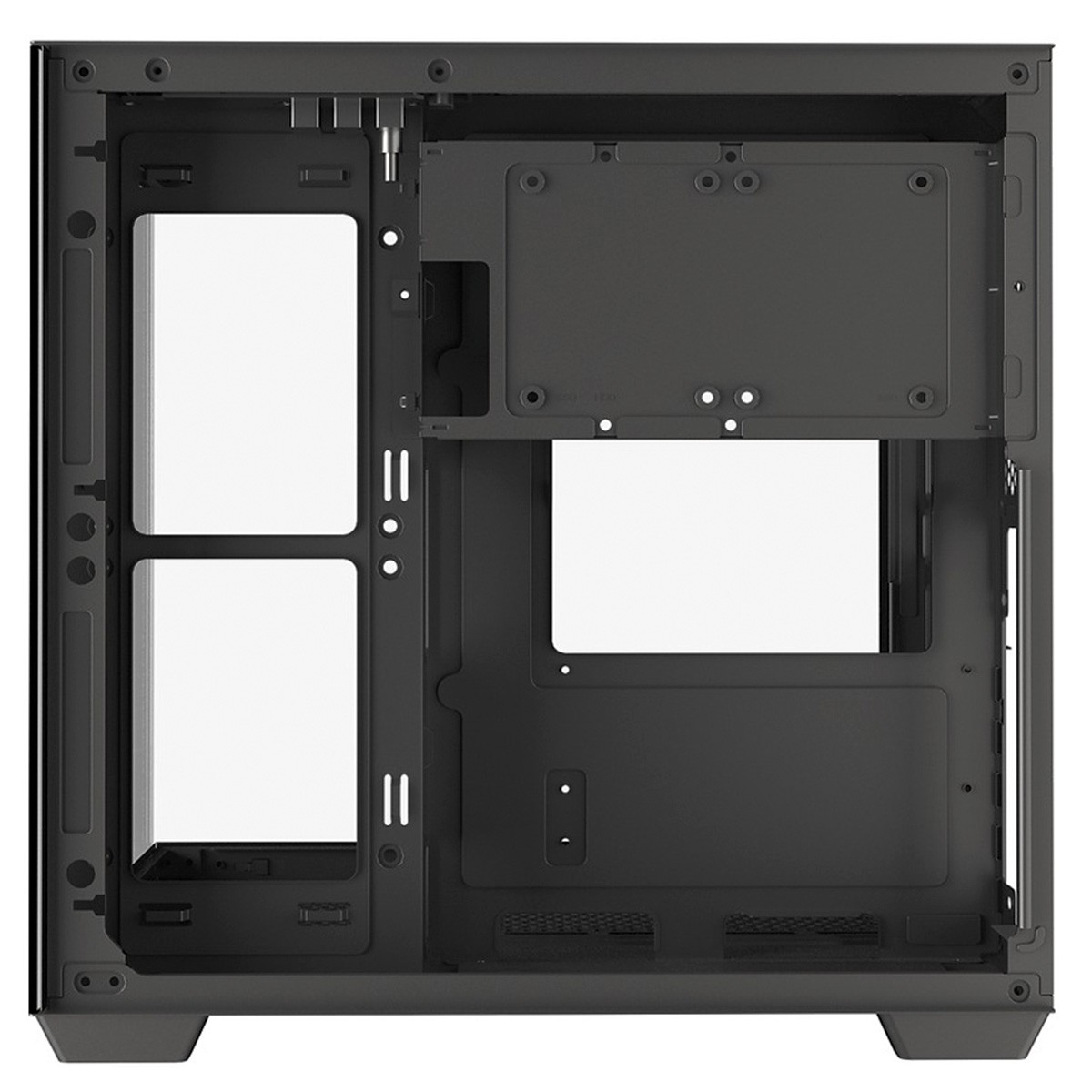 Gabinete Gamer Kalkan Midgard Digital, Mid Tower, Vidro Temperado, Micro ATX, Display LCD, Sem Fonte, Sem Fans, Preto, KLK085