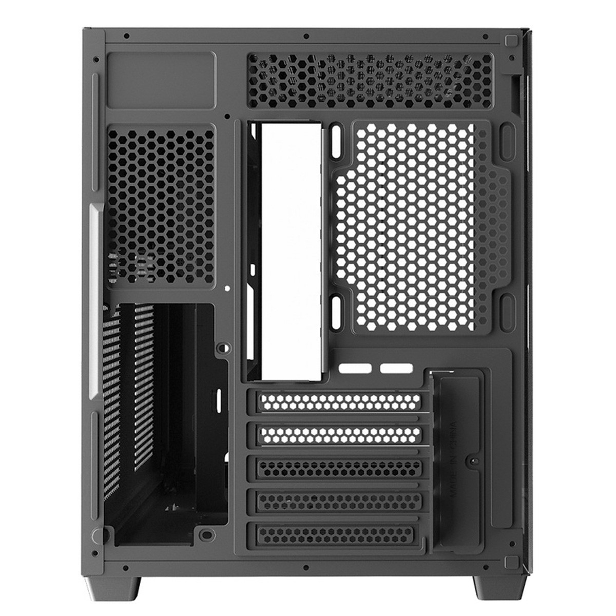 Gabinete Gamer Kalkan Midgard Digital, Mid Tower, Vidro Temperado, Micro ATX, Display LCD, Sem Fonte, Sem Fans, Preto, KLK085