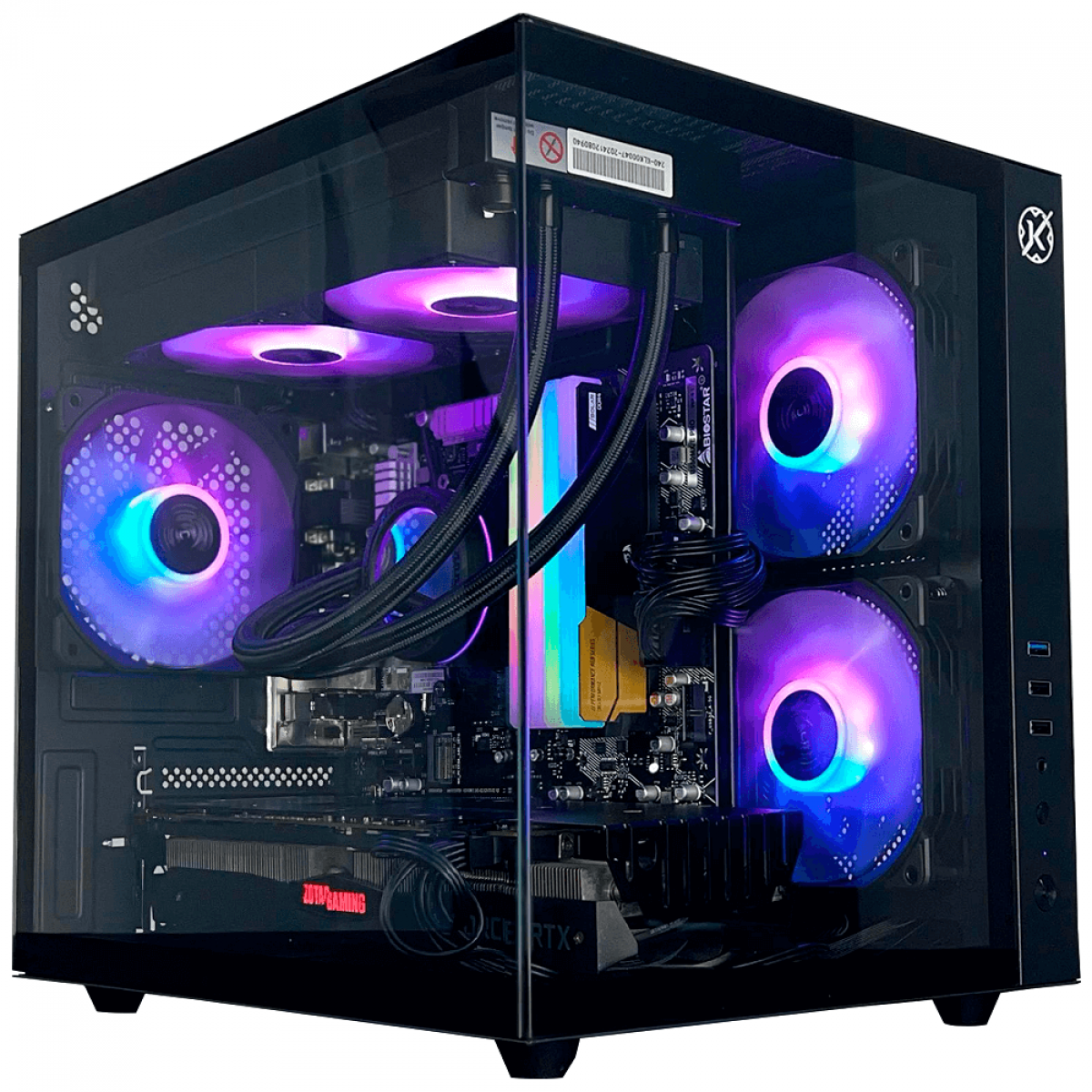 Gabinete Gamer Kalkan Midgard, Mid Tower, Vidro Temperado, mATX, Sem Fonte, Sem Fans, Preto, KLK00039