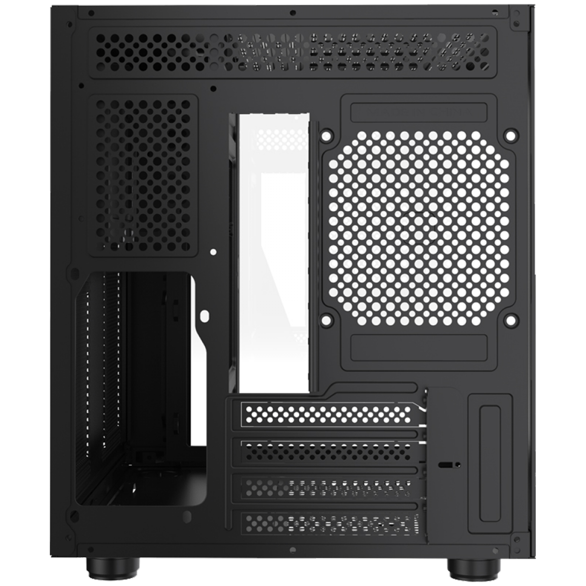 Gabinete Gamer Kalkan Midgard, Mid Tower, Vidro Temperado, mATX, Sem Fonte, Sem Fans, Preto, KLK00039