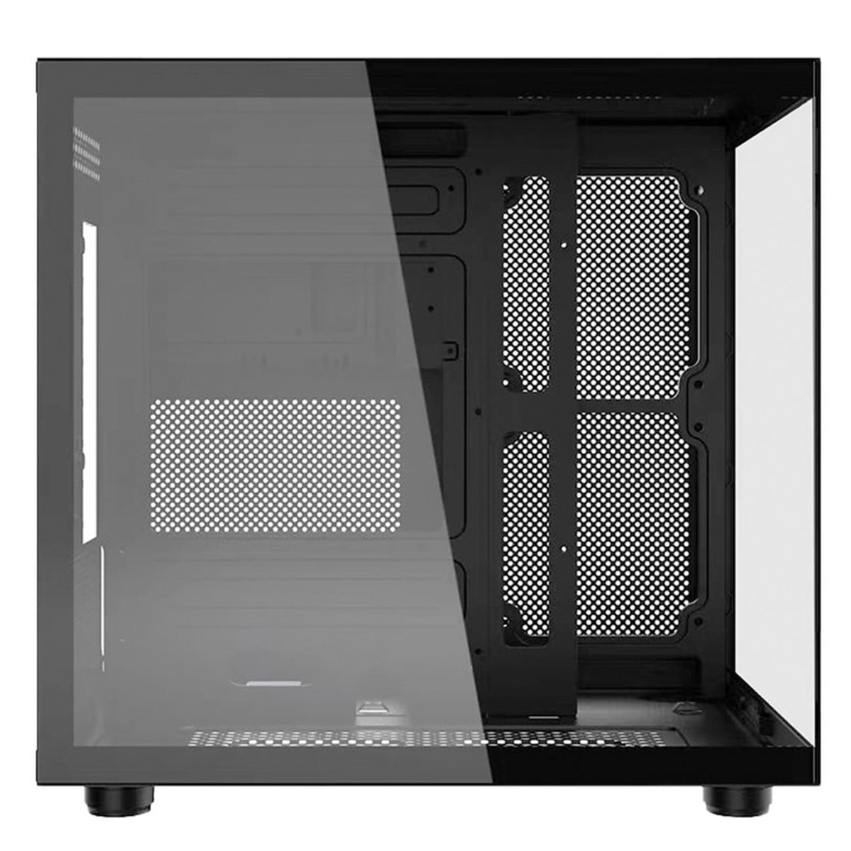 Gabinete Gamer Kalkan Midgard, Mid Tower, Vidro Temperado, Micro ATX, RGB, Sem Fonte, Sem Fans, Preto, KLK055