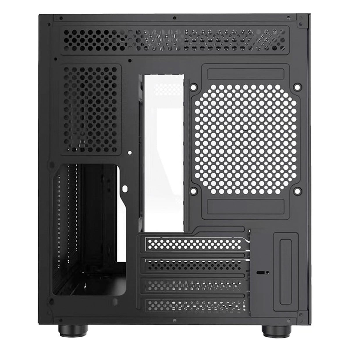 Gabinete Gamer Kalkan Midgard, Mid Tower, Vidro Temperado, Micro ATX, RGB, Sem Fonte, Sem Fans, Preto, KLK055
