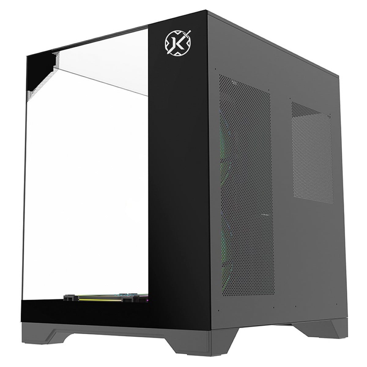 Gabinete Gamer Kalkan Midgard Vision, Mid Tower, Vidro Temperado, Micro ATX, Sem Fonte, Sem Fans, Preto, KLK086
