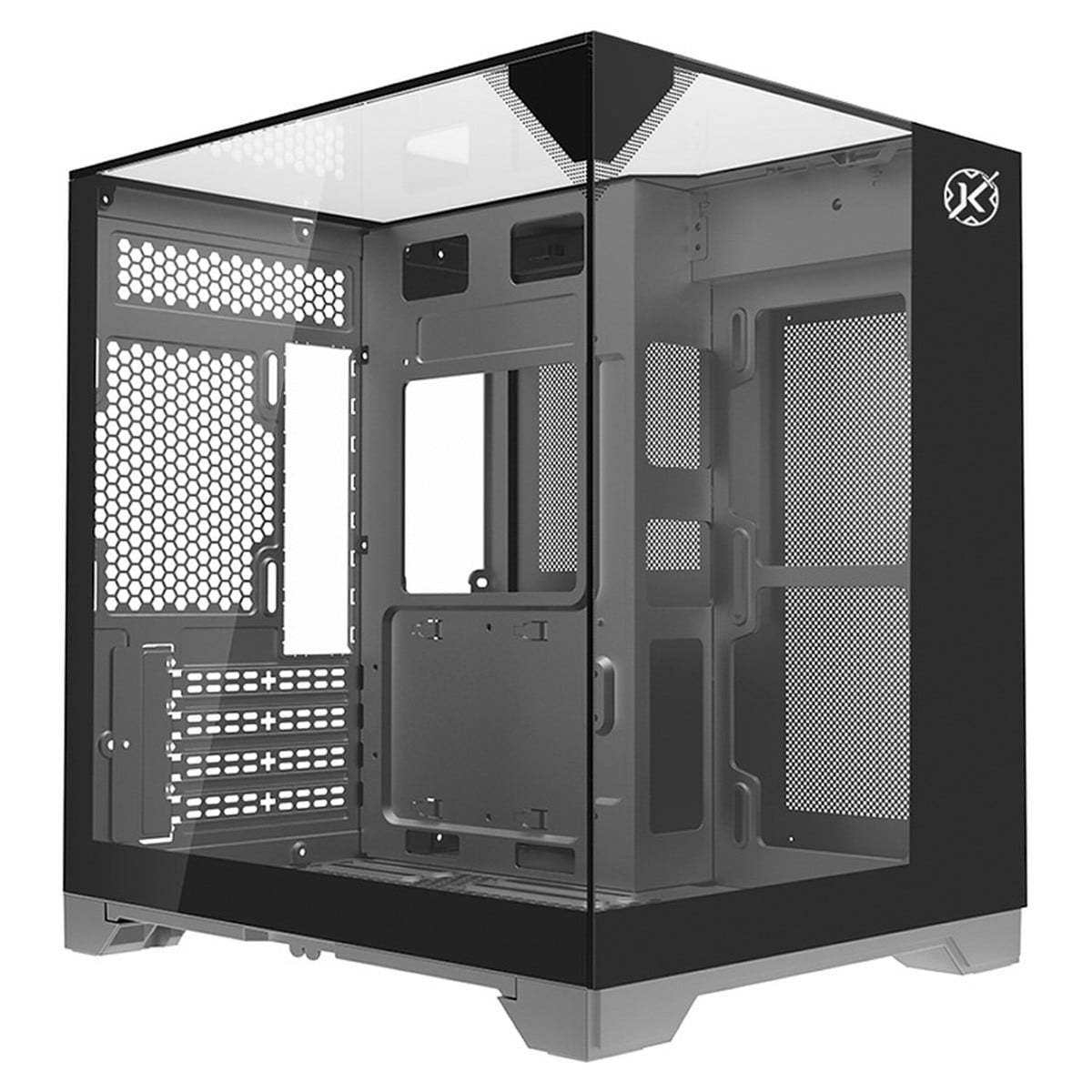 Gabinete Gamer Kalkan Midgard Vision, Mid Tower, Vidro Temperado, Micro ATX, Sem Fonte, Sem Fans, Preto, KLK086