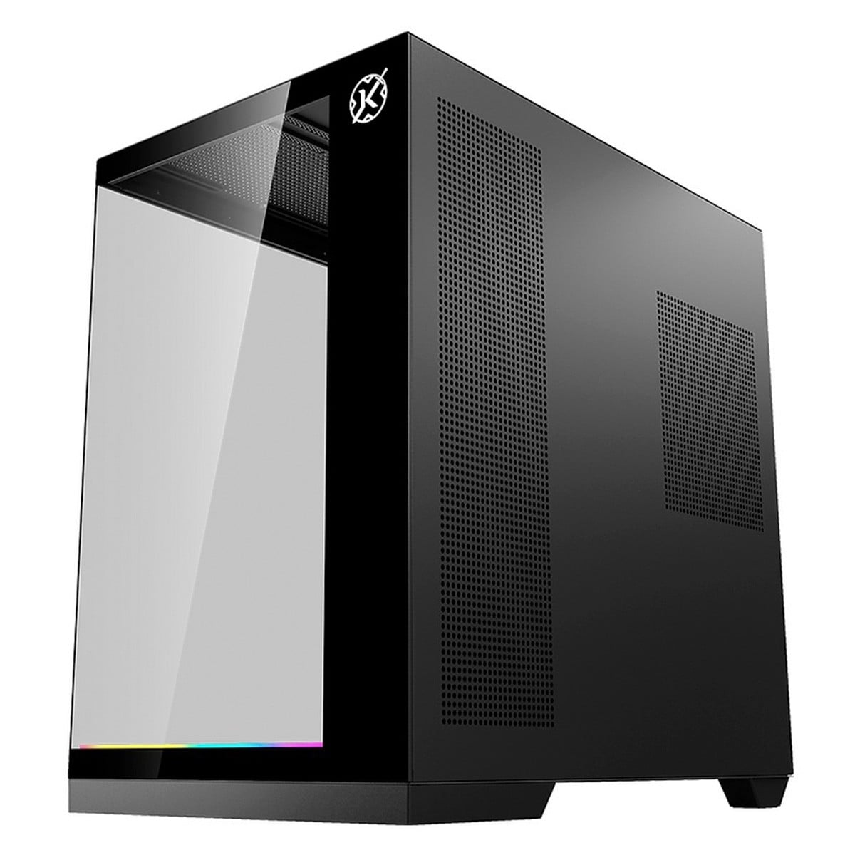 Gabinete Gamer Kalkan Skye, Mid Tower, Vidro Temperado, ATX, Sem Fonte, Sem Fans, Preto, KLK00042
