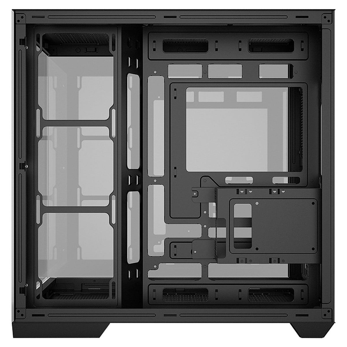 Gabinete Gamer Kalkan Skye, Mid Tower, Vidro Temperado, ATX, Sem Fonte, Sem Fans, Preto, KLK00042