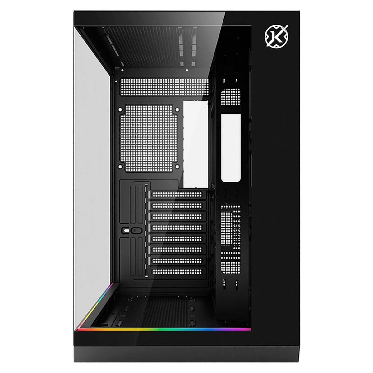 Gabinete Gamer Kalkan Skye, Mid Tower, Vidro Temperado, ATX, Sem Fonte, Sem Fans, Preto, KLK00042
