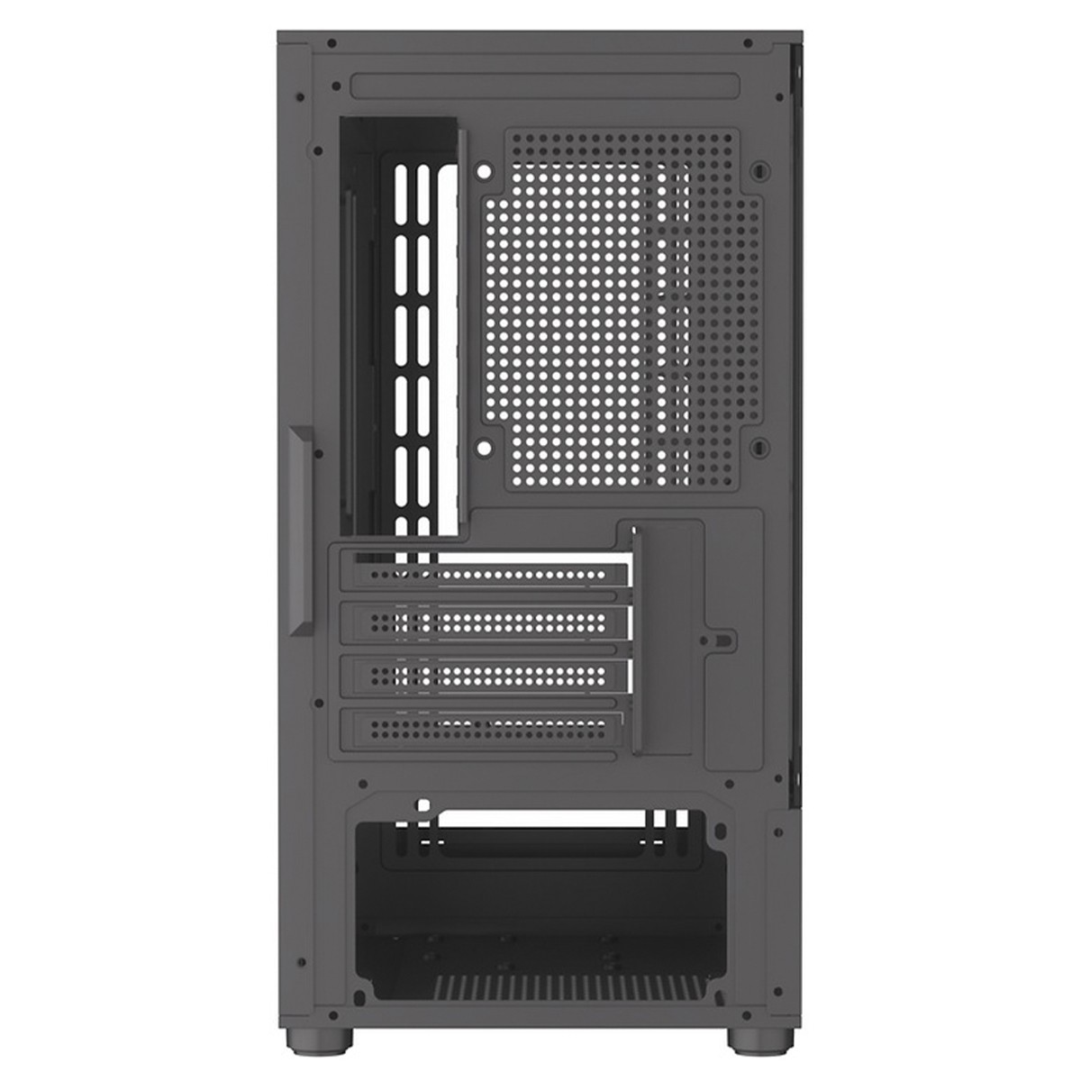 Gabinete Gamer Kalkan Vesir, Mid Tower, Vidro Temperado, Micro ATX, Sem Fonte, Sem Fans, Preto, KLK00083