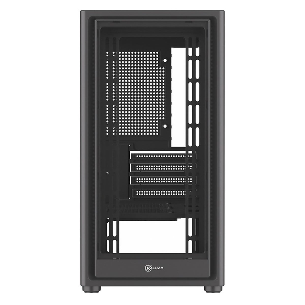 Gabinete Gamer Kalkan Vesir, Mid Tower, Vidro Temperado, Micro ATX, Sem Fonte, Sem Fans, Preto, KLK00083