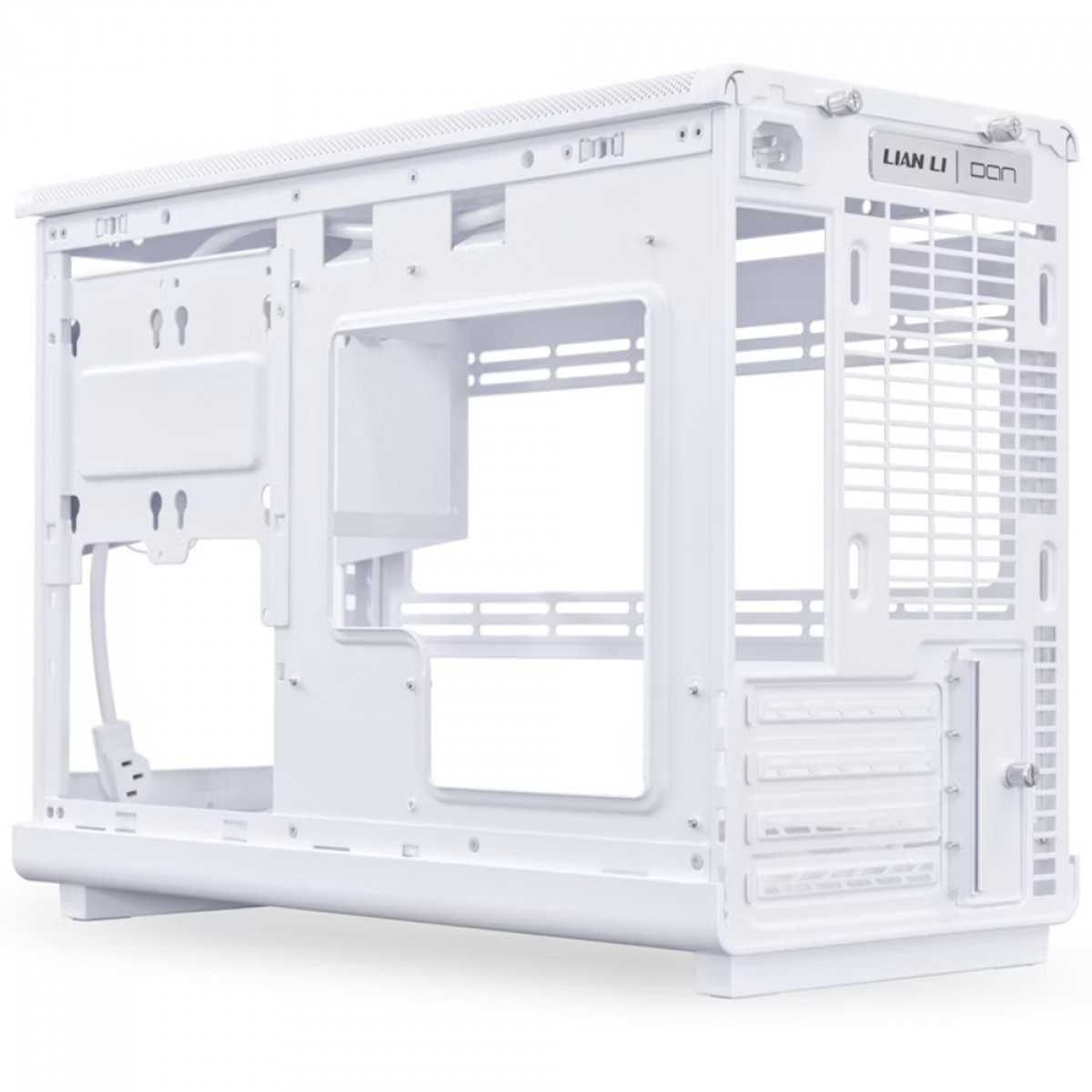 Gabinete Gamer Lian Li 011 A3-mATX White, Mini Tower, Aço, M-ATX, Sem Fonte, Sem Fan, Branco