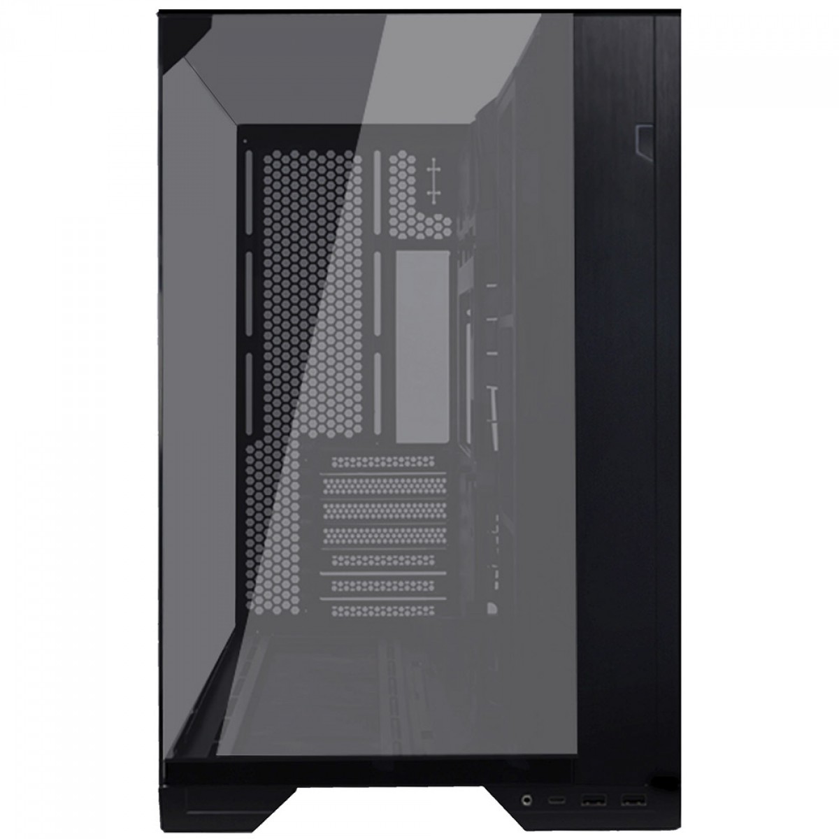 Gabinete Gamer Lian Li 011 Vision Compact, Mid Tower, Vidro Temperado, E-ATX, Sem Fonte, Sem Fan, Black, O11VPX-M BLACK
