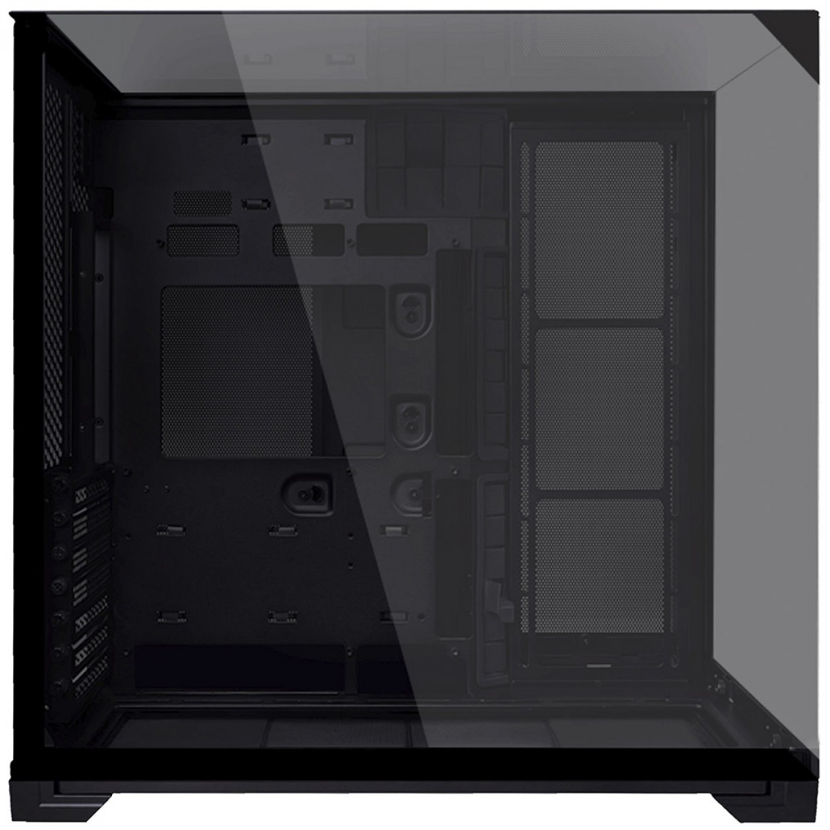 Gabinete Gamer Lian Li 011 Vision Compact, Mid Tower, Vidro Temperado, E-ATX, Sem Fonte, Sem Fan, Black, O11VPX-M BLACK