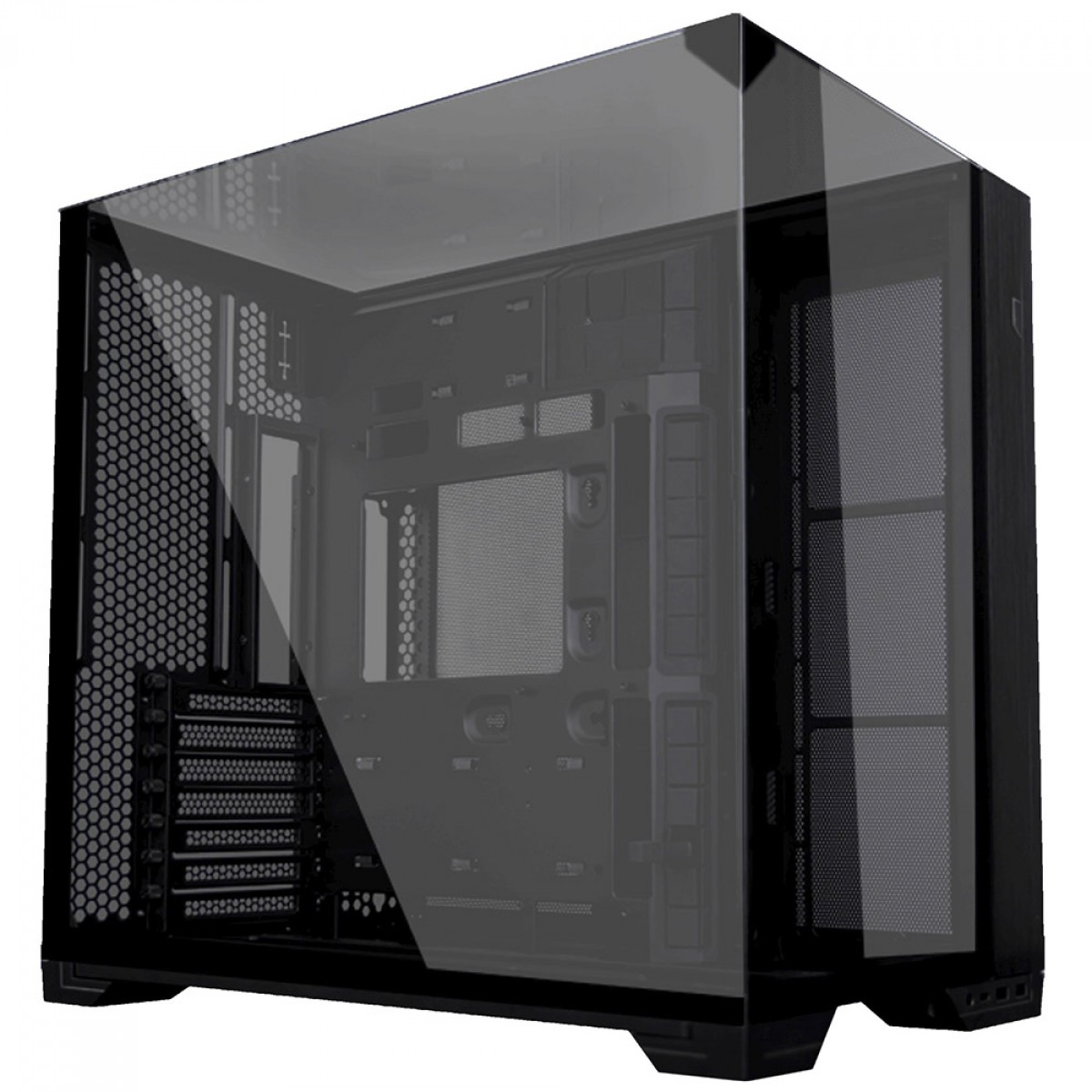 Gabinete Gamer Lian Li 011 Vision Compact, Mid Tower, Vidro Temperado, E-ATX, Sem Fonte, Sem Fan, Black, O11VPX-M BLACK