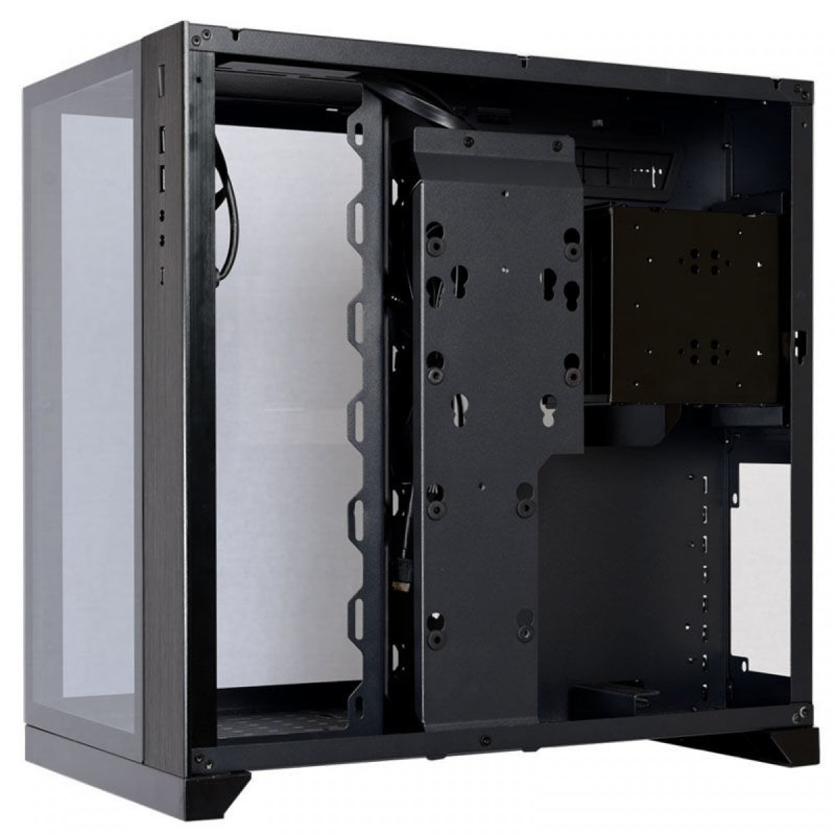 Gabinete Gamer Lian Li O11 Dynamic, Mid Tower, Vidro Temperado, Black, Sem Fonte, Sem Fan, PC-O11 DX