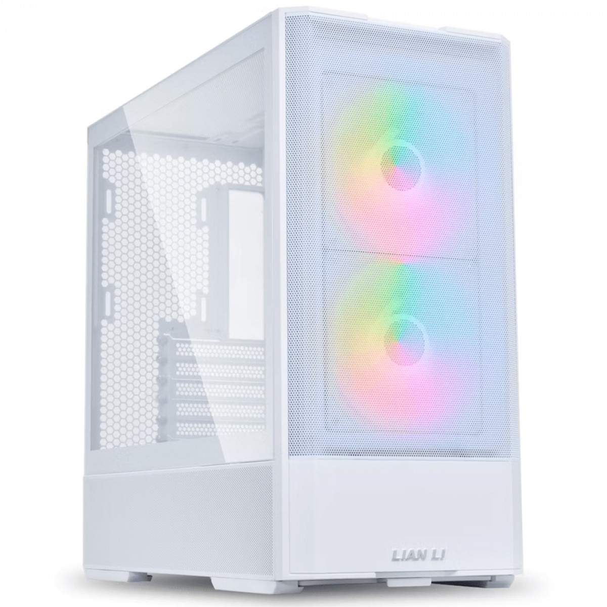 Gabinete Gamer Lian Li Lancool 207 RW, RGB, Mid Tower, Vidro Temperado, ATX, Sem Fonte, Com 4 Fans, Branco, LAN207RW WHITE
