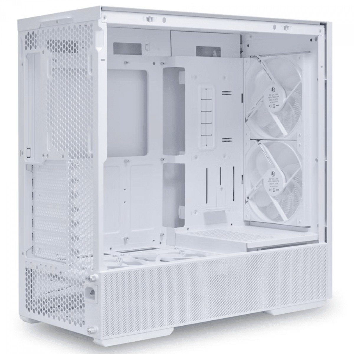 Gabinete Gamer Lian Li Lancool 207 RW, RGB, Mid Tower, Vidro Temperado, ATX, Sem Fonte, Com 4 Fans, Branco, LAN207RW WHITE